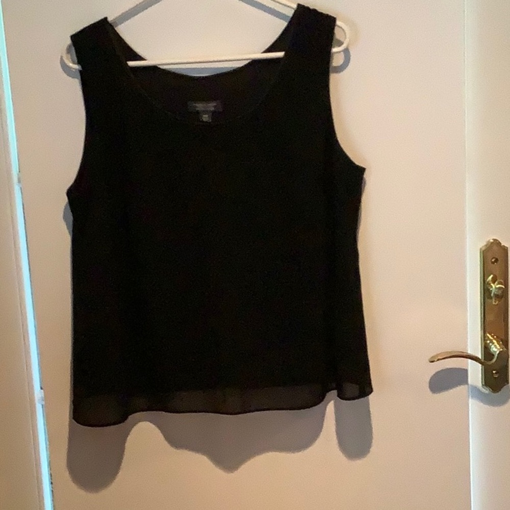 Black sleeveless top